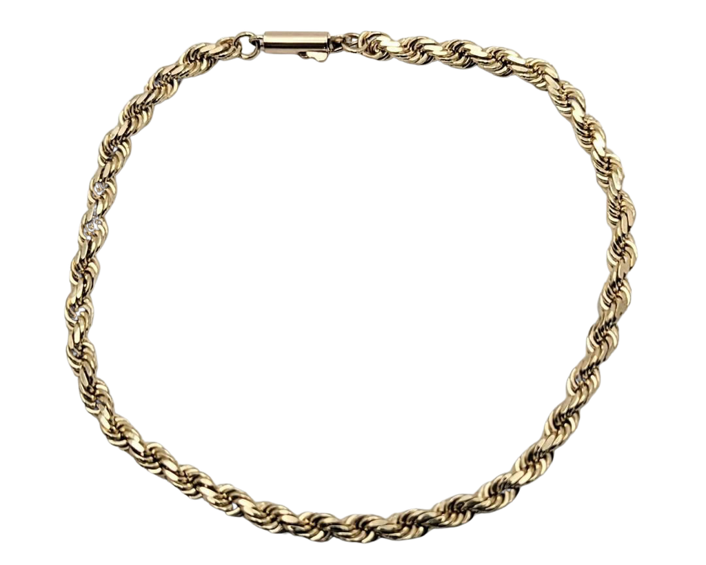 Solid Gold Rope Bracelet - Yellow Gold