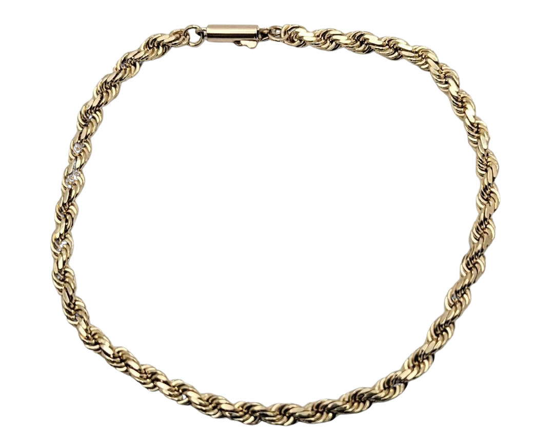 Solid Gold Rope Bracelet - Yellow Gold