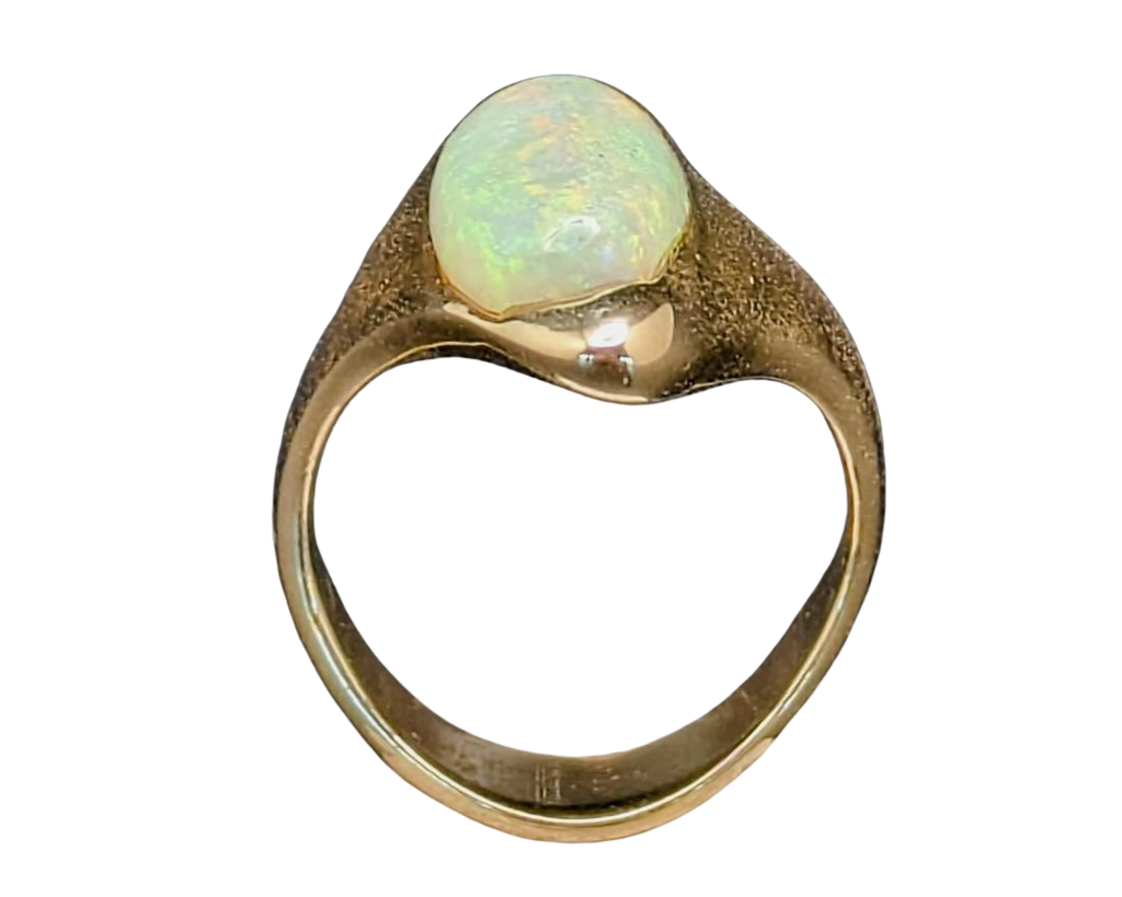 Australian Opal Free Form Ring - Yellow Gold