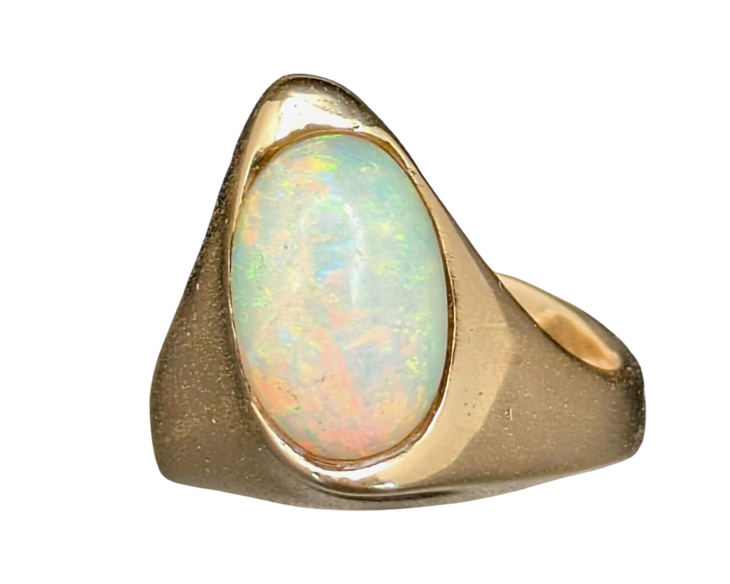 Australian Opal Free Form Ring - Yellow Gold