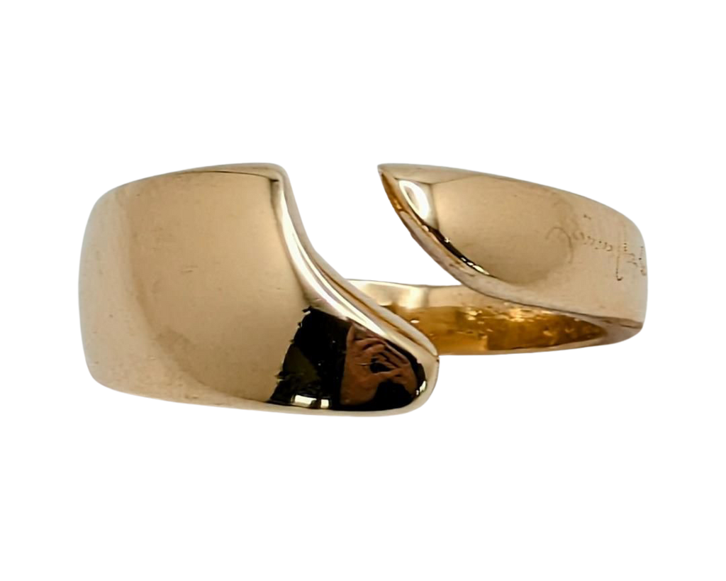Assymetrical Open Top Band - Yellow Gold