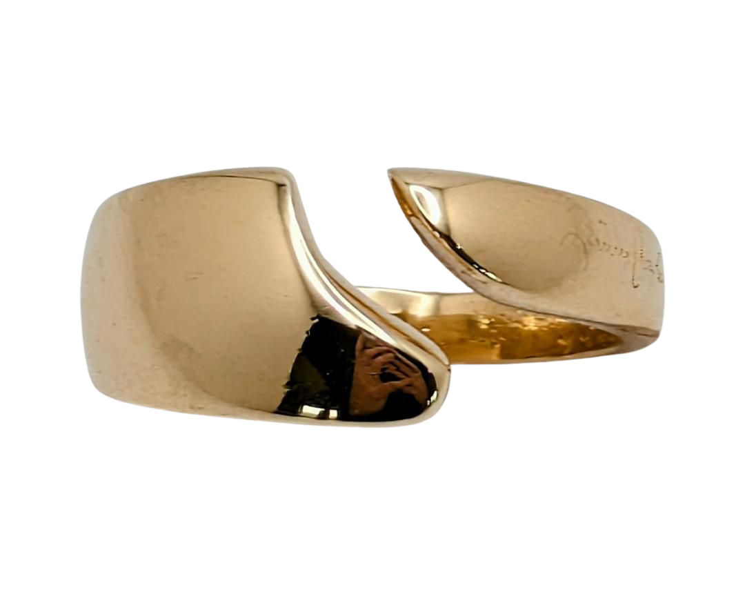 Assymetrical Open Top Band - Yellow Gold