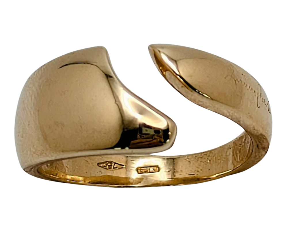 Assymetrical Open Top Band - Yellow Gold