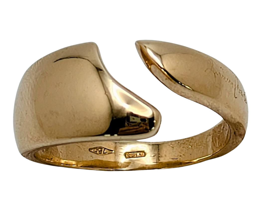 Assymetrical Open Top Band - Yellow Gold