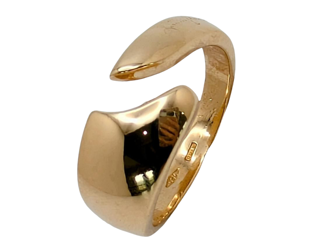 Assymetrical Open Top Band - Yellow Gold