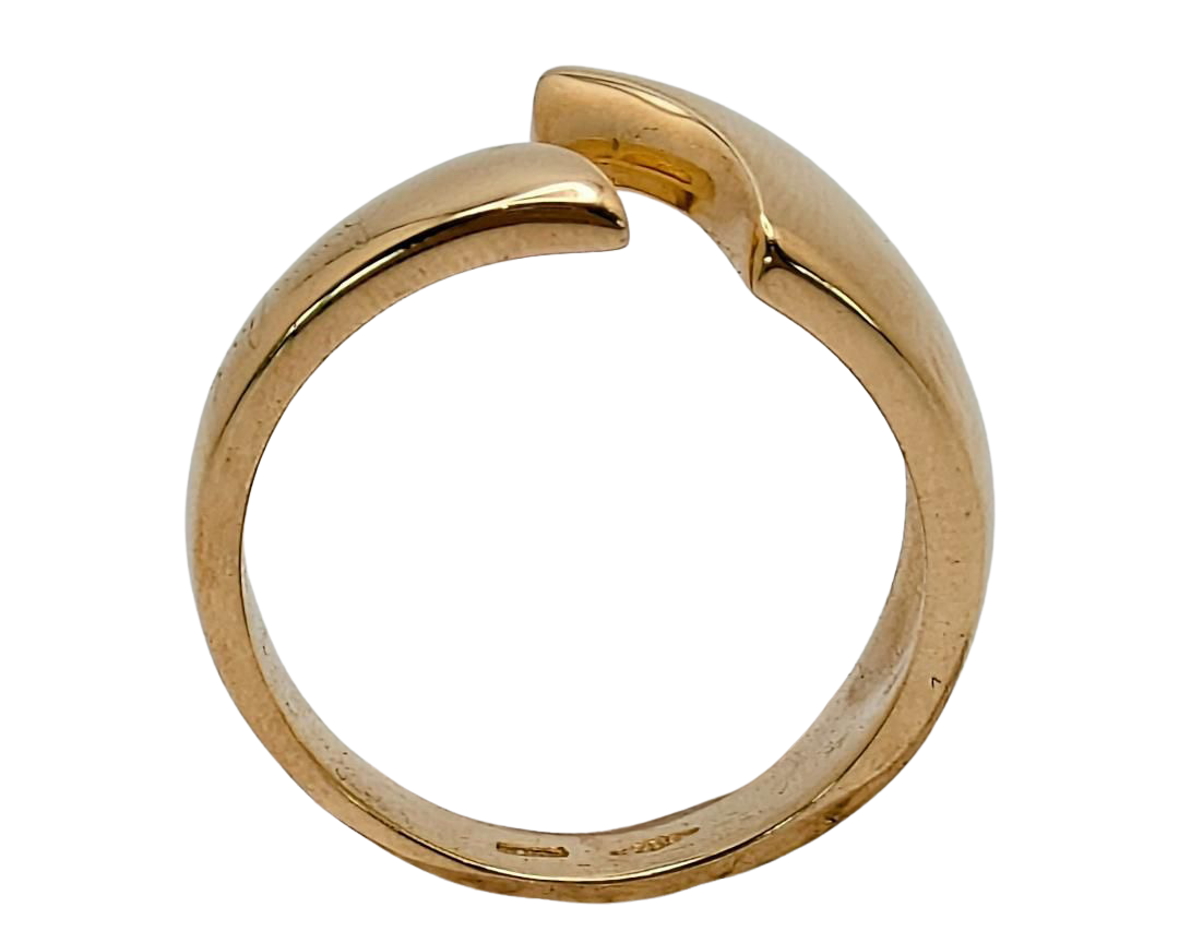 Assymetrical Open Top Band - Yellow Gold