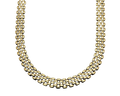5 Row Panther Necklace - Yellow Gold