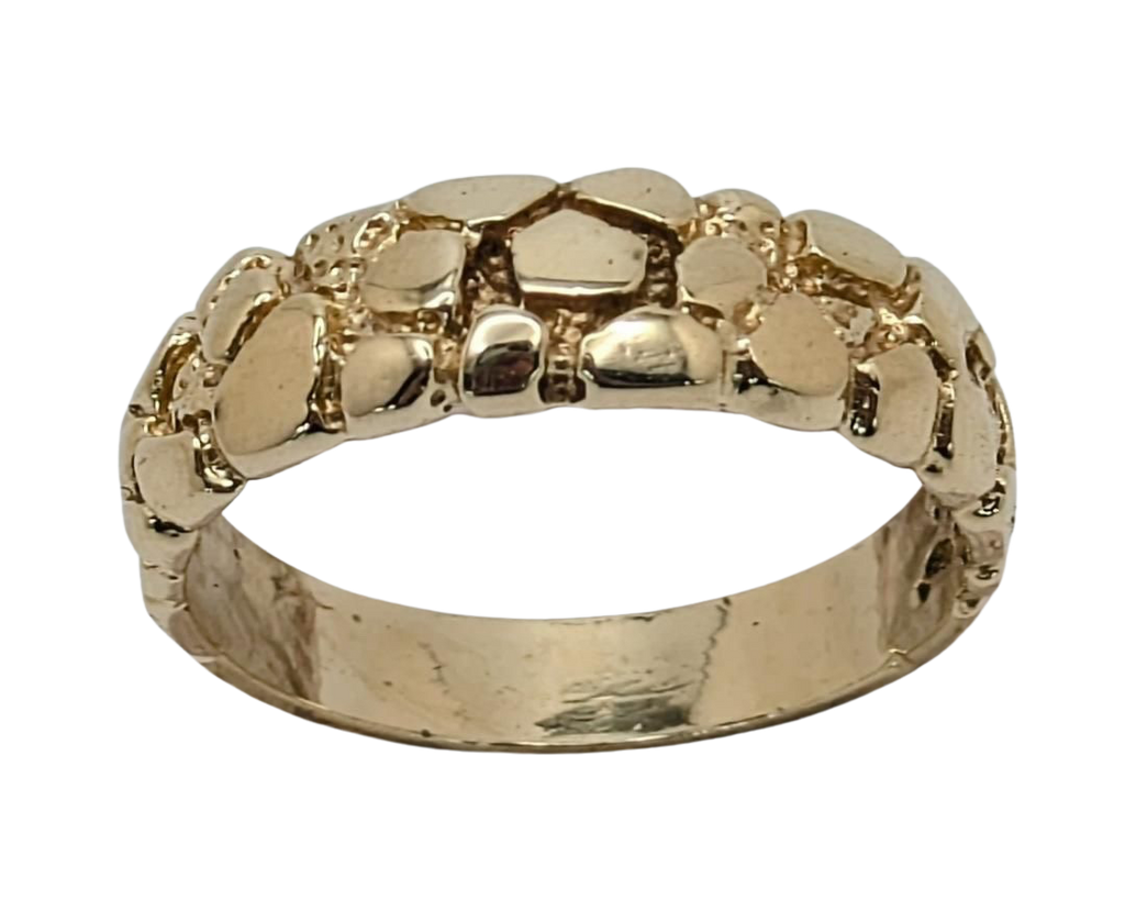 Gold Nugget Texture Band - Yellow Gold