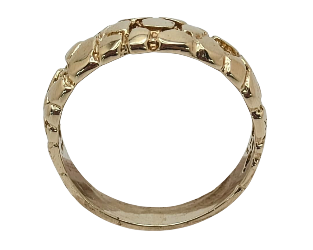 Gold Nugget Texture Band - Yellow Gold