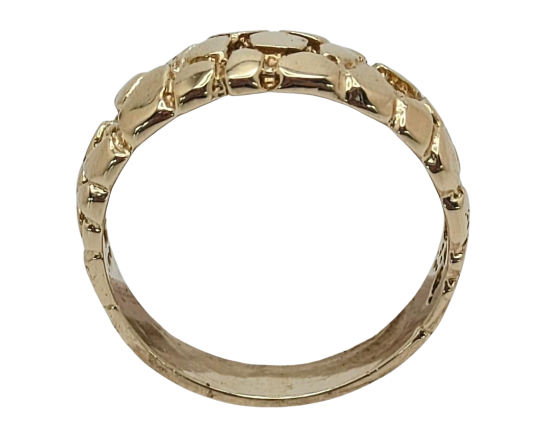 Gold Nugget Texture Band - Yellow Gold