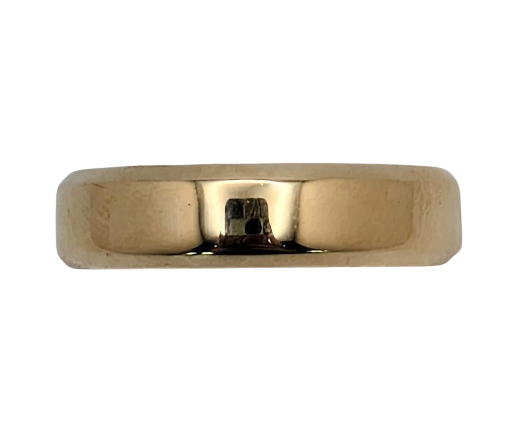 Beveled Edge Band - Yellow Gold