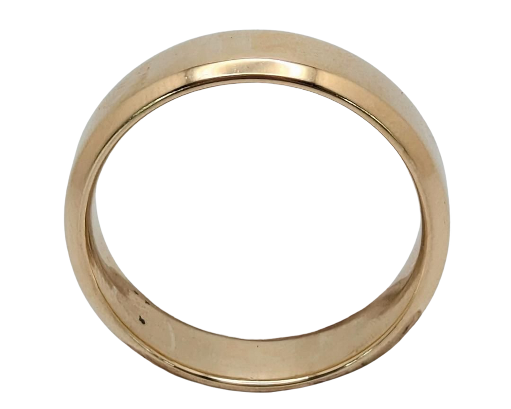 Beveled Edge Band - Yellow Gold