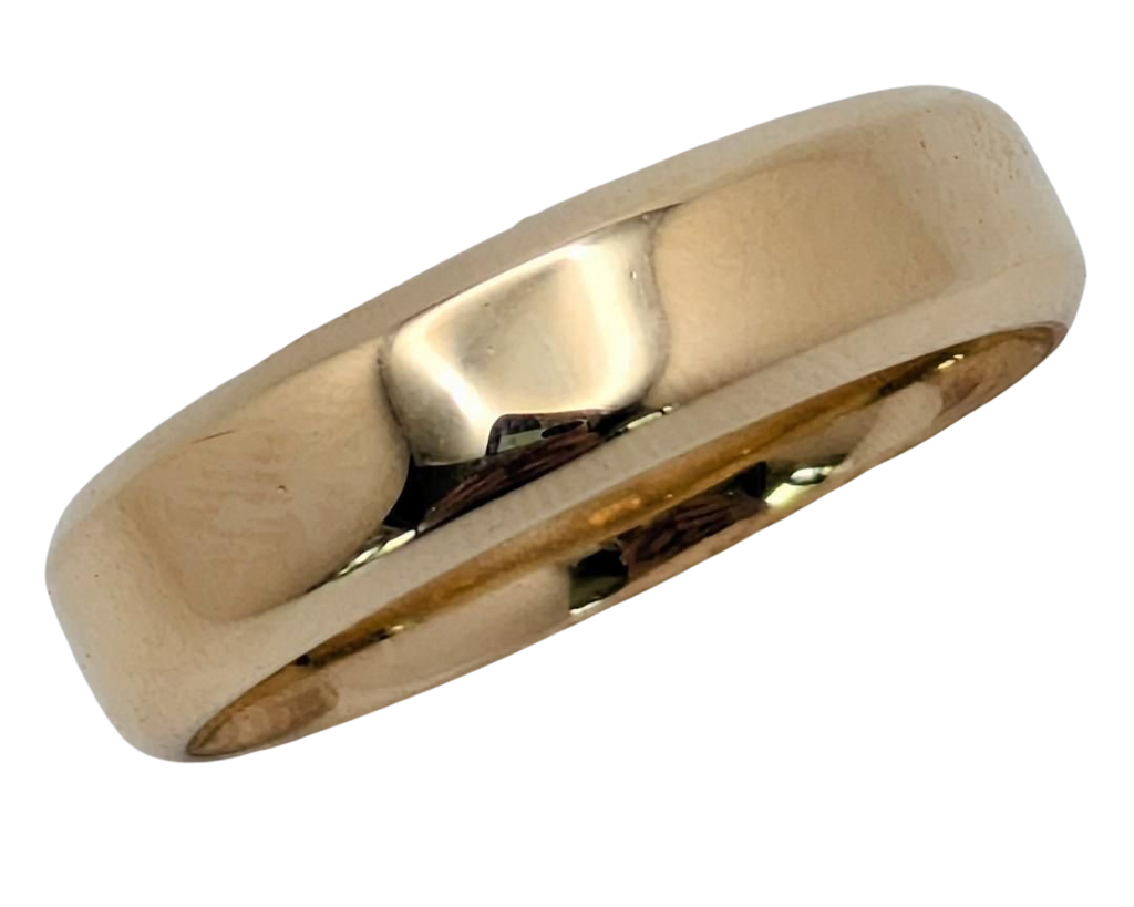 Beveled Edge Band - Yellow Gold