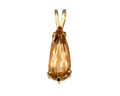 Pear Shaped Golden Topaz Pendant - Yellow Gold