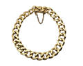 8.5mm Curb Link Bracelet with Hidden Box Clasp - Yellow Gold