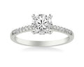 1.91ct Round Cut Diamond Ring with Diamond Shank - Platinum