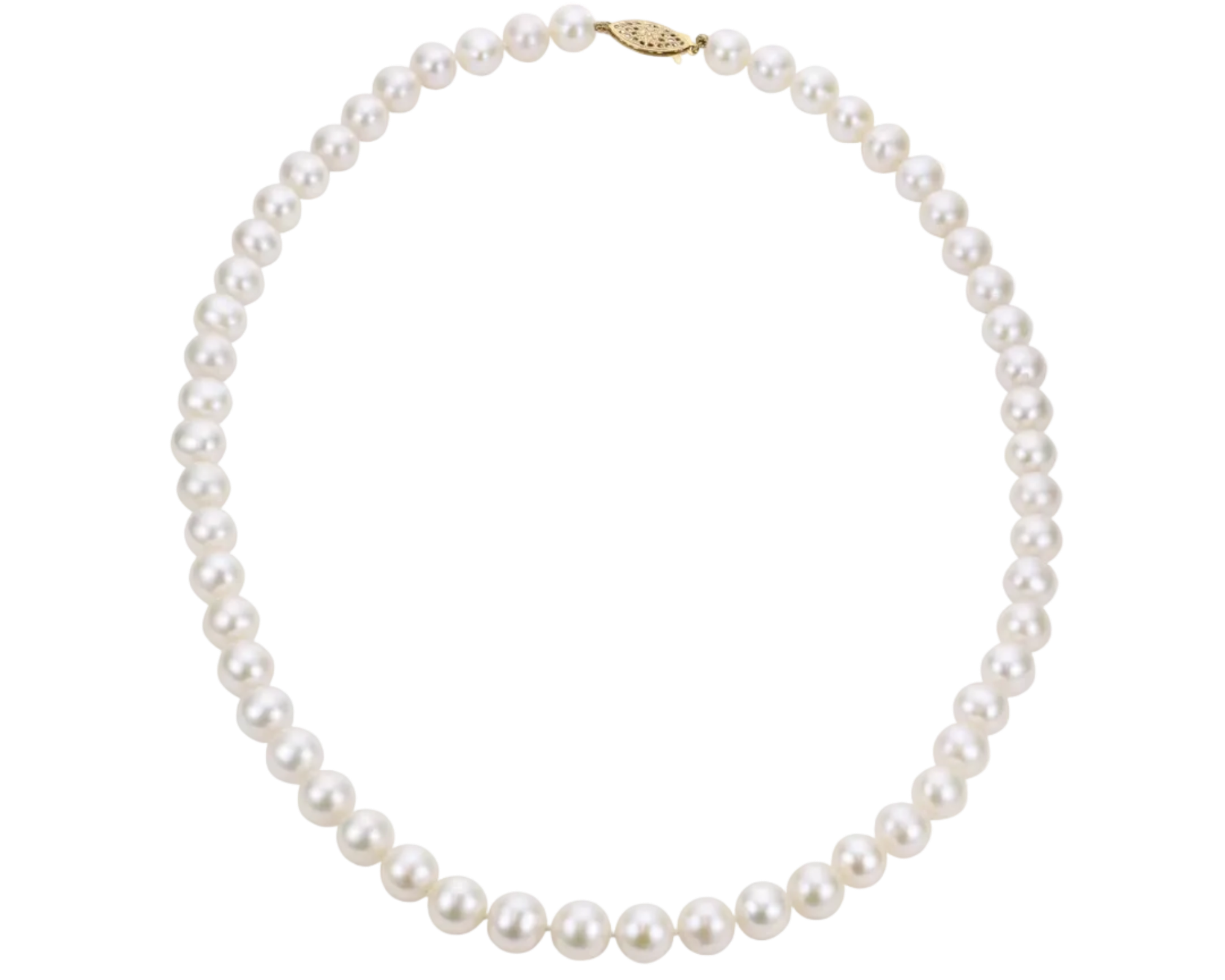 16" Freshwater Pearl Necklace - Yellow Gold