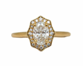 1.01ct Fancy Halo Diamond Ring - Yellow Gold