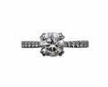 1.58ct Diamond Ring with Diamond Accented Shank - Platinum
