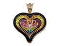 Magick Fusager Cloisonné Enamel Heart Pendant - Yellow Gold