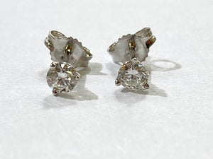 Diamond Stud Earrings 0.26ctw - White Gold