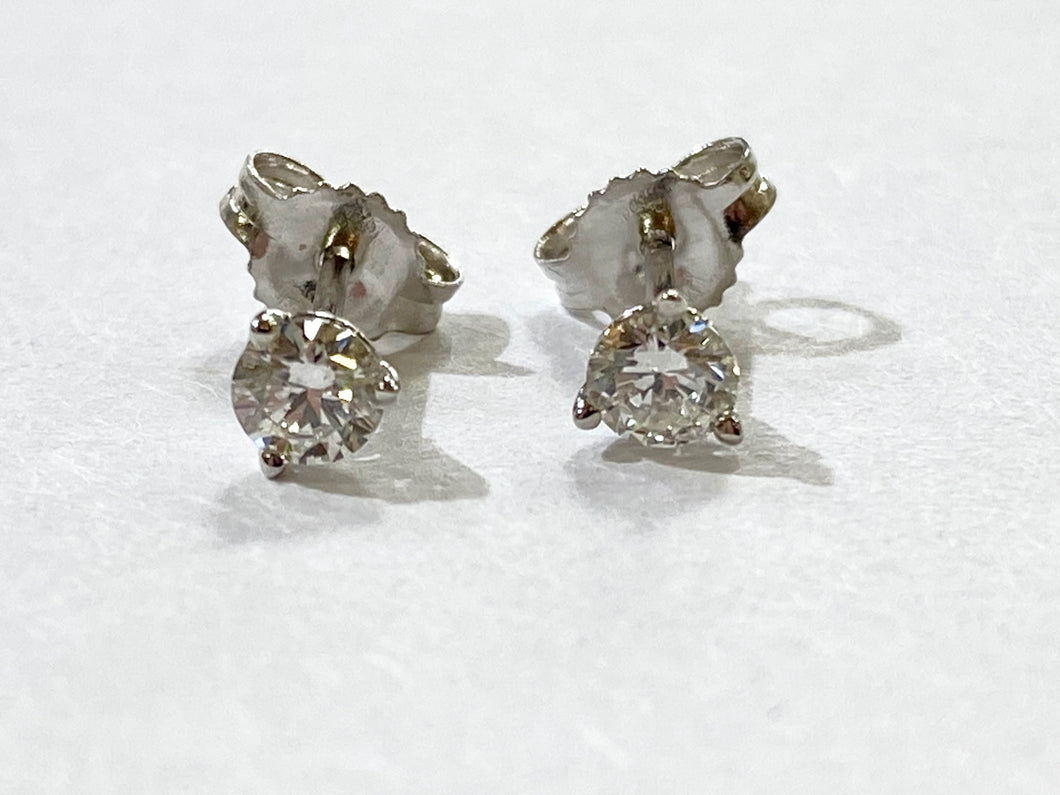Diamond Stud Earrings 0.26ctw - White Gold