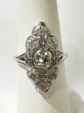 1.30ctw Old European Diamond Art Deco Ring - Platinum
