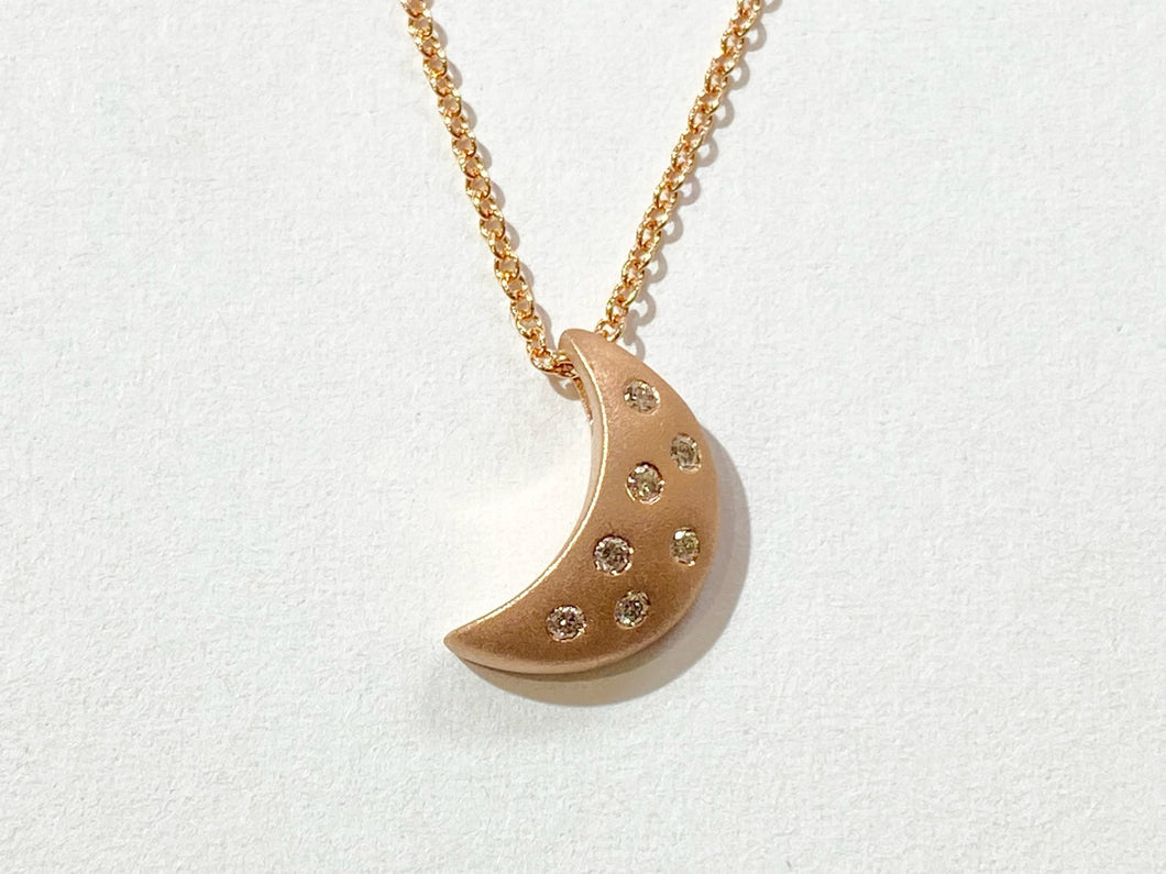Moonlight Pendant w/ Diamonds - Rose Gold