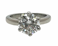 3.03ct Round Cut Lab Grown Diamond Ring - Platinum