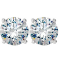 Lab Diamond Stud Earrings 4.04ctw - White Gold