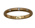 Flush Set Diamond Band with Sandblasted Finish - Yellow Gold