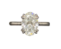 3.05ct Oval Lab Grown Solitaire Ring - White Gold
