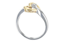 Load image into Gallery viewer, Heart Ring w/ Diamond Accent - Two Tone
