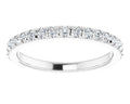 0.34ctw French Pave Set Diamond Band - Platinum