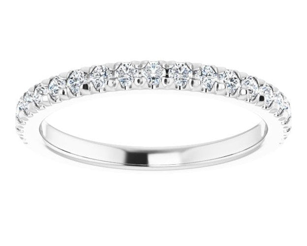 0.34ctw French Pave Set Diamond Band - Platinum