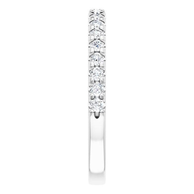 0.34ctw French Pave Set Diamond Band - Platinum
