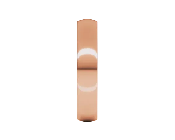 4mm Half Round Band - Rose Gold