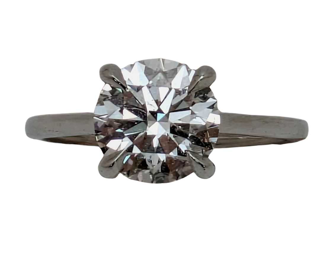 2.05ct Lab Grown Round Solitaire Ring - Platinum