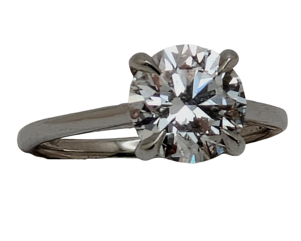2.05ct Lab Grown Round Solitaire Ring - Platinum