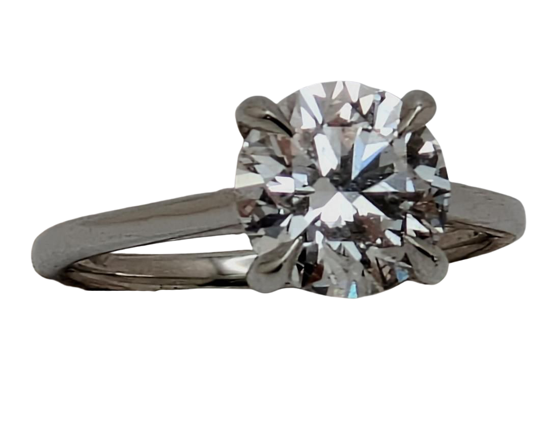 2.05ct Lab Grown Round Solitaire Ring - Platinum