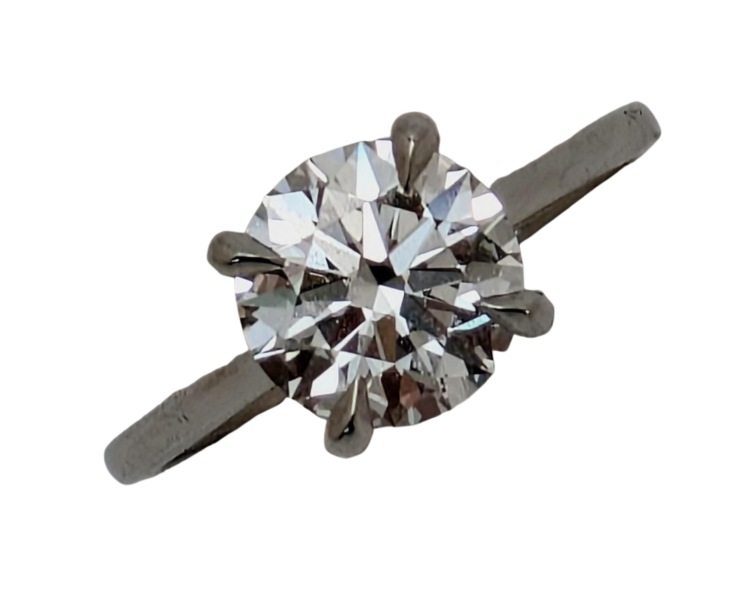 2.05ct Lab Grown Round Solitaire Ring - Platinum