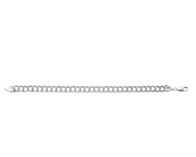 7mm Charm Bracelet - Sterling Silver