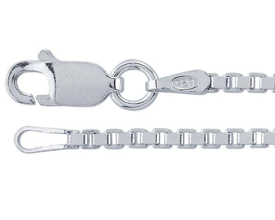 1.7mm Diamond Cut Box Chain - Sterling Silver