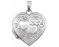 Heart Shape Locket - Sterling Silver