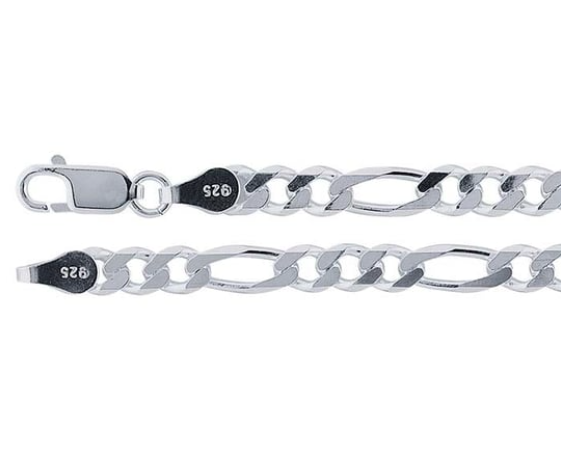 4.5mm Figaro Chain - Sterling Silver