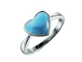 Larimar Heart Ring - Sterling Silver