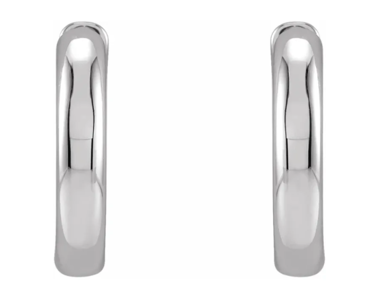 15 x 2.6mm Huggie Earrings - Sterling Silver