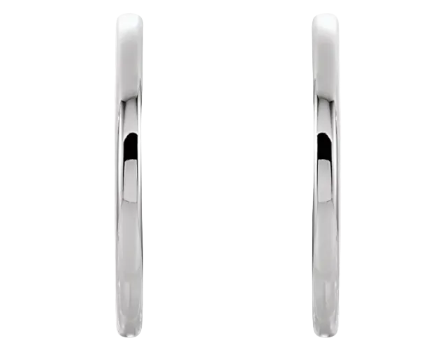 24 x 2.6mm Huggie Earrings - Sterling Silver