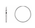 24 x 2.6mm Huggie Earrings - Sterling Silver