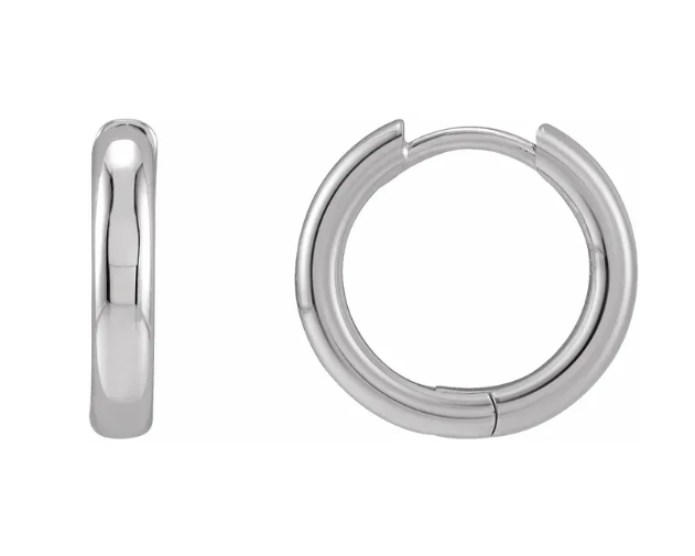 15 x 2.6mm Huggie Earrings - Sterling Silver